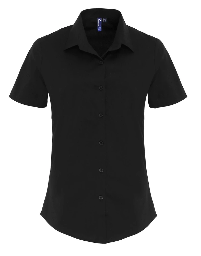 PR346 · Ladies' Stretch Fit Cotton Poplin Short Sleeve Shirt