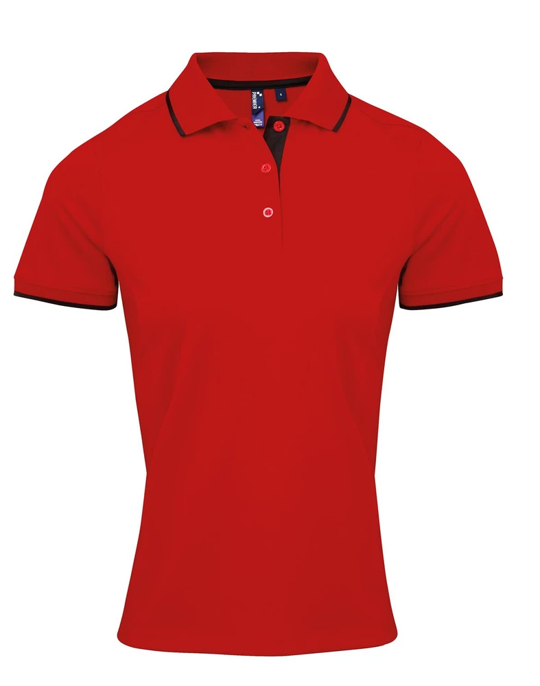 PR619 · Ladies' Contrast Coolchecker® Polo