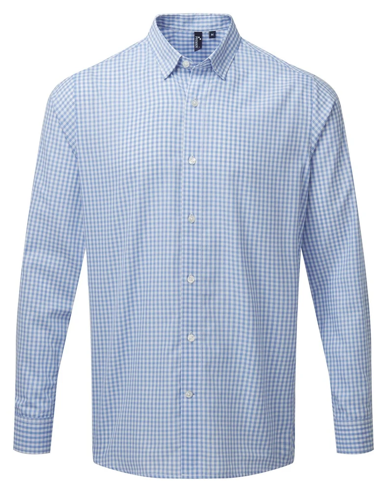 PR252 · "Maxton" Check Men's Long Sleeve Shirt (110gsm. 65% Polyester/35% Cotton)